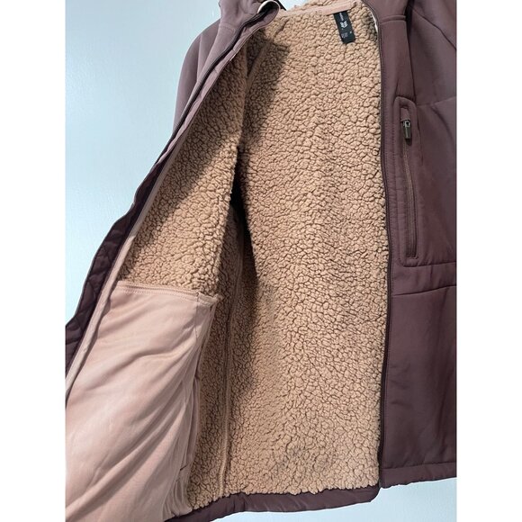 All In‎ Motion Womens Brown Plush Softshell Jacket With Hood M - Picture 10 of 14